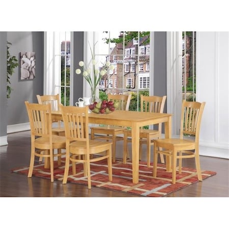East West Furniture East West Furniture CAGR5-OAK-W 5 Piece Dining Table Set For 4- Dining Room Table and 4 Dining Chairs CAGR5-OAK-W